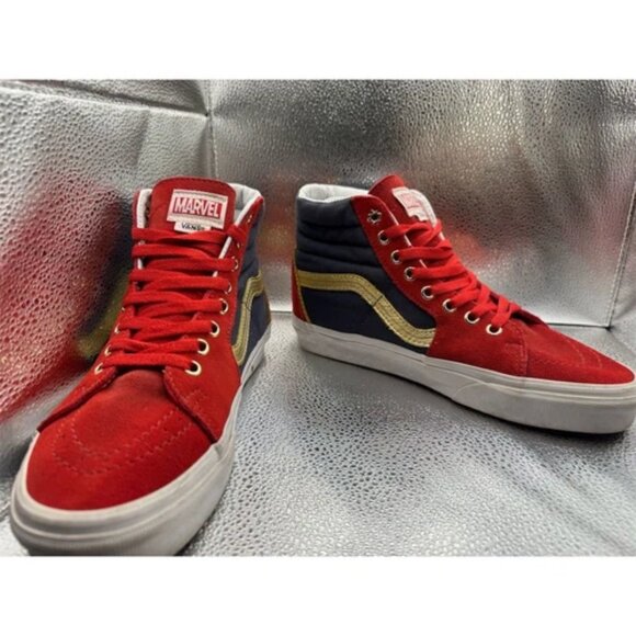 Vans x Marvel Captain Marvel SK8-Hi Sneakers Unisex Size 7 Multicolor - Picture 3 of 11
